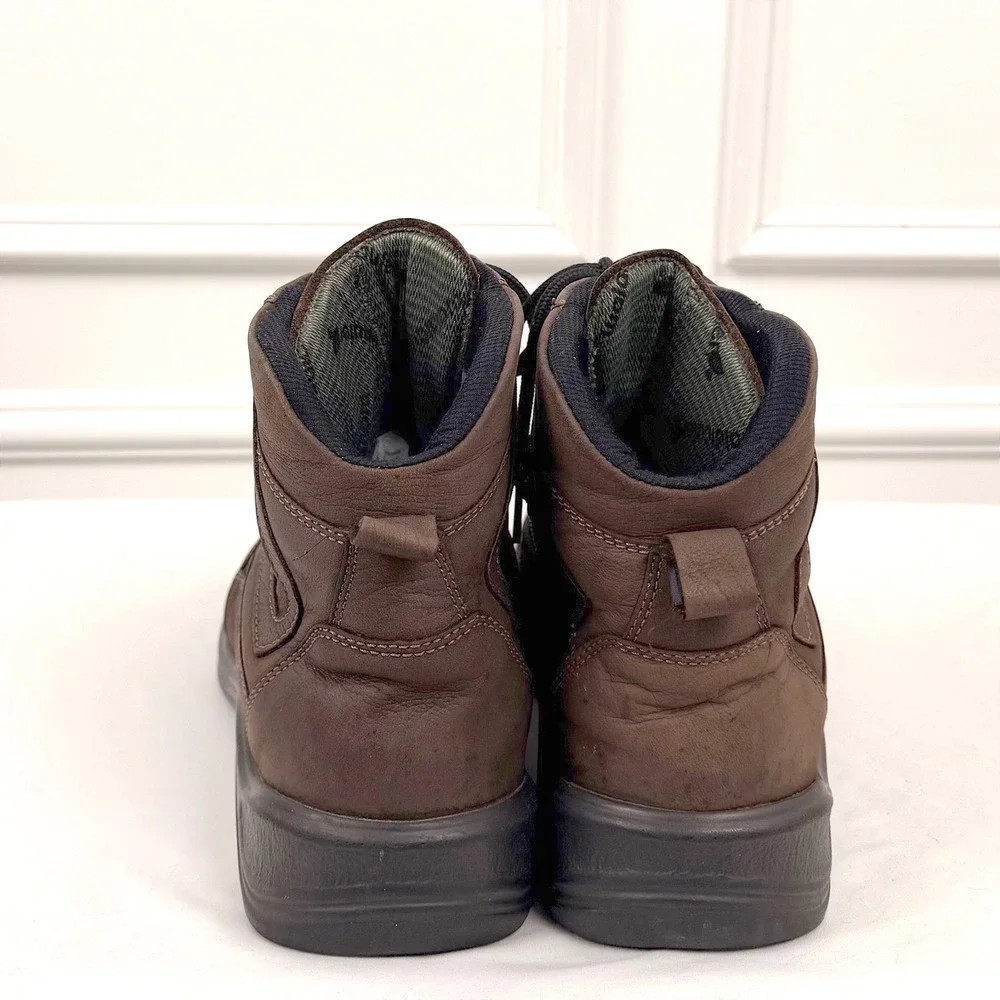 Waldlaufer Tex Mens Brown Leather Waterproof Hiking Boots Size 10.5